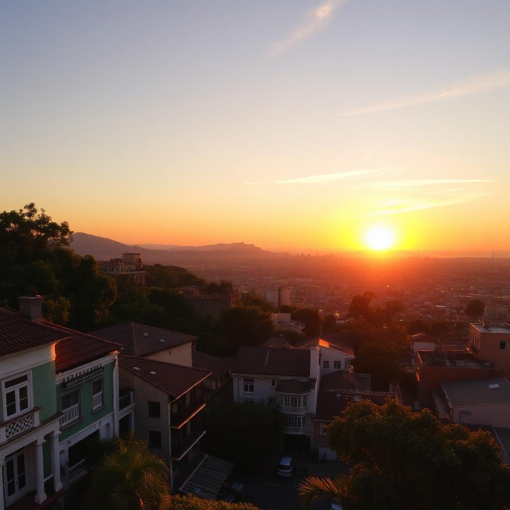 Santa Teresa ao pôr do sol